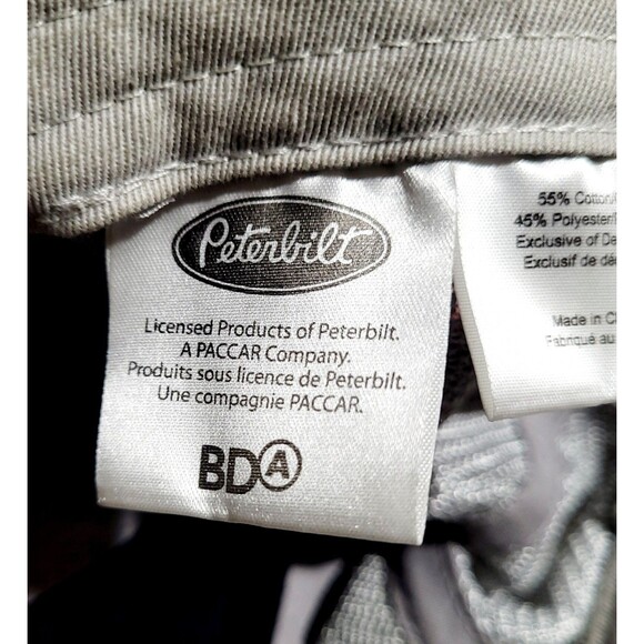 Authentic Peterbilt Mesh Trucker Hat Cap Hook & Loop Adjustable Black & Gray EUC - Picture 3 of 5
